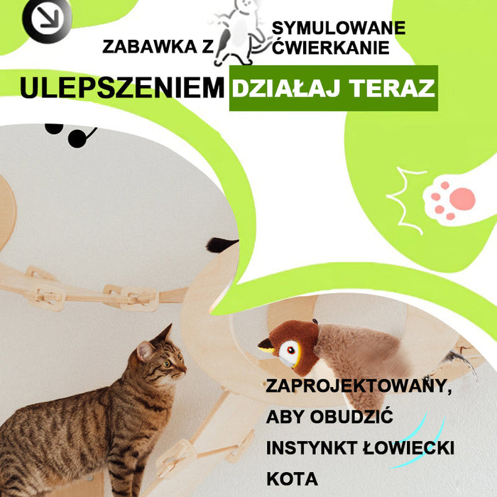 Symulujący ptaka pluszowy zwierzak z kołyszącymi się skrzydłami