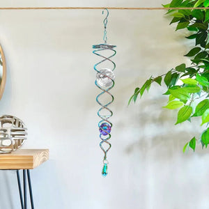 Sacred Journey - wisiorek z podwójną helisą w kształcie kryształowej kuli