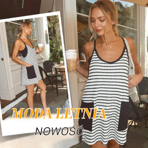 Sukienka damska letnia bez rękawów (z szortami)