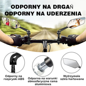 Lusterko wsteczne do roweru z możliwością obrotu i regulacji o 360°