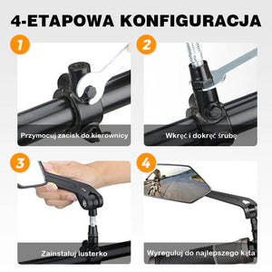 Lusterko wsteczne do roweru z możliwością obrotu i regulacji o 360°