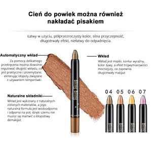 Wodoodporny cień do powiek w kredce w 15 kolorach do wyboru