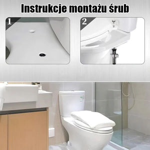 Zestaw śrub mocujących deskę sedesową o dużej wytrzymałości