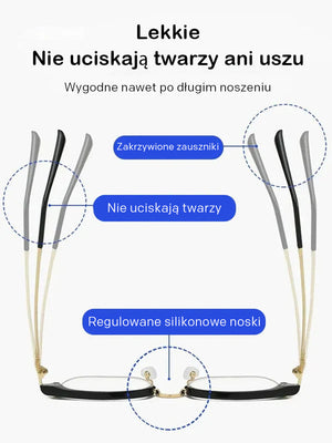 Okulary do czytania Smart Zoom z filtrem światła niebieskiego