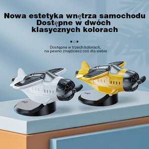 Ozdoba samochodowa w kształcie samolotu zasilana energią słoneczną