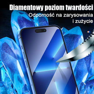 Do iPhone'a Pyłoszczelna i zapobiegająca pękaniu utwardzana folia + bezpyłowe narzędzie do folii