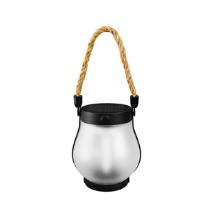 Lampa ogrodowa solarna z uchwytem z liny konopnej