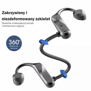 Bezprzewodowy zestaw słuchawkowy Bluetooth na przewodnictwo kostne dla sportu, biegania