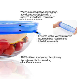 6-częściowe silikonowe pokrywki do misek