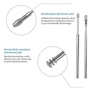 Innowacyjny zestaw sprężynowych narzędzi do czyszczenia woskowiny usznej