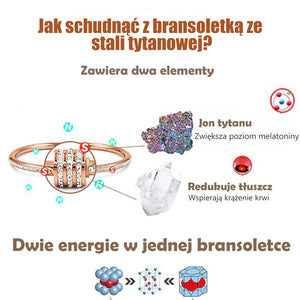 Jasna tytanowa stalowa bransoleta