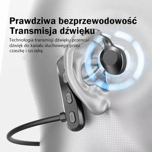 Bezprzewodowy zestaw słuchawkowy Bluetooth na przewodnictwo kostne dla sportu, biegania