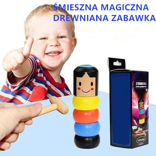 ŚMIESZNA MAGICZNA DREWNIANA ZABAWKA